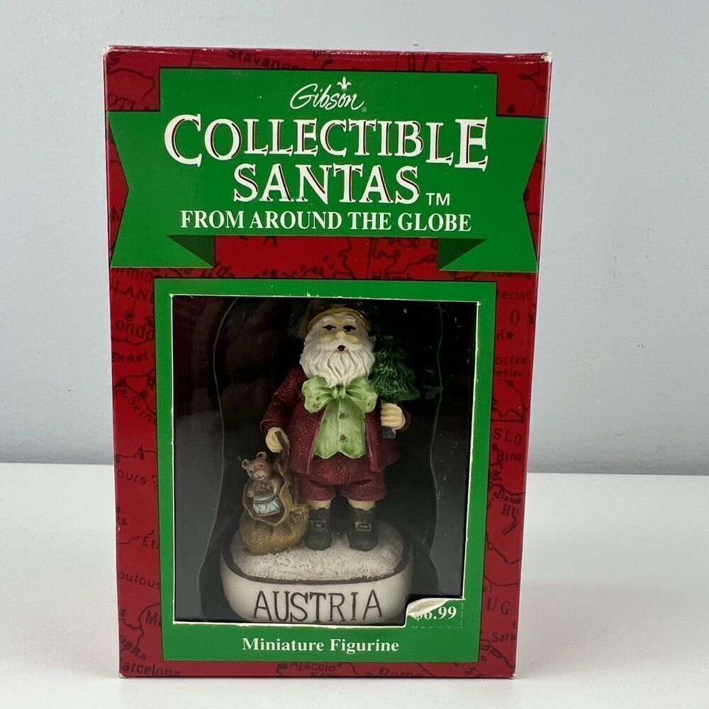 Gibson Collectible Santas From Around The Globe - Austria- 3” With Box